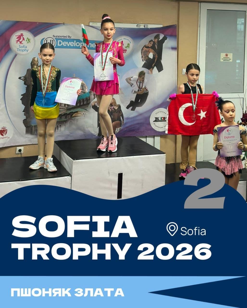 Фігуристи Одещини – призери міжнародного турніру Sofia Trophy 2026