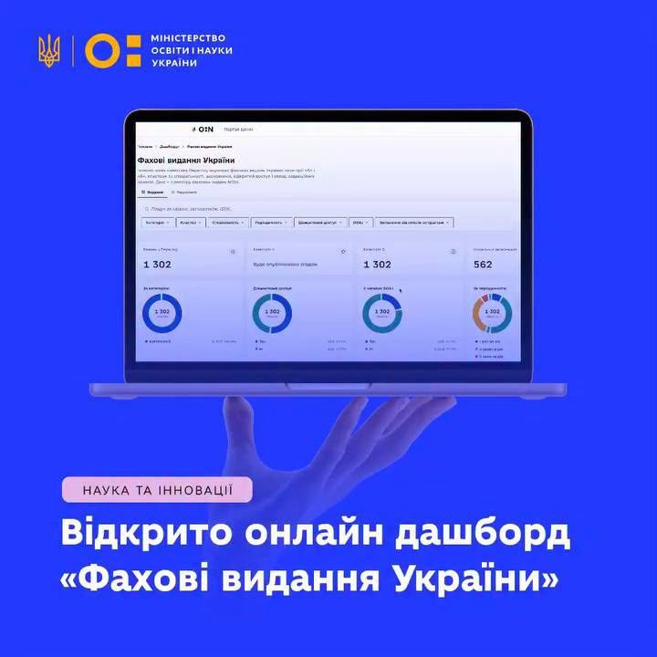 МОН відкрило інтерактивний дашборд «Фахові видання України»