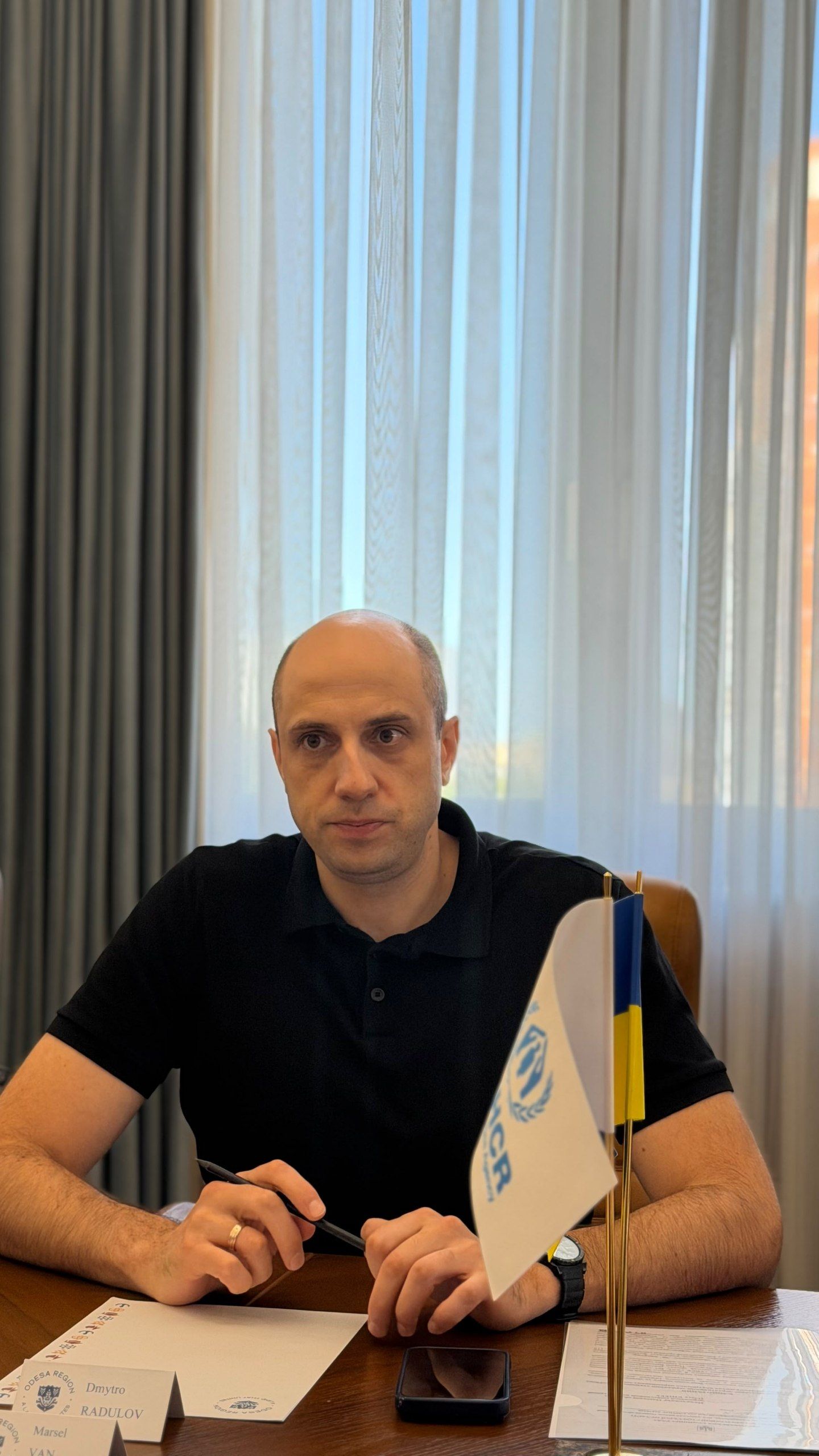 Заступник голови Одеської ОДА Дмитро Радулов провів робочу зустріч із керівником офісу Управління Верховного комісара ООН у справах біженців в Одесі Марселем ван Маастрігтом.